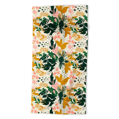 Marta Barragan Camarasa Art nature brushstrokes I Beach Towel