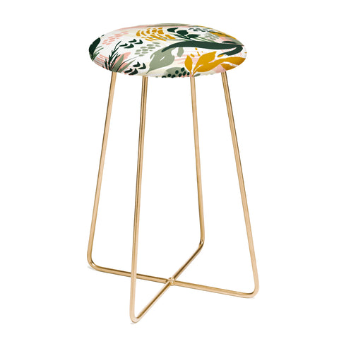 Marta Barragan Camarasa Art nature brushstrokes II Counter Stool