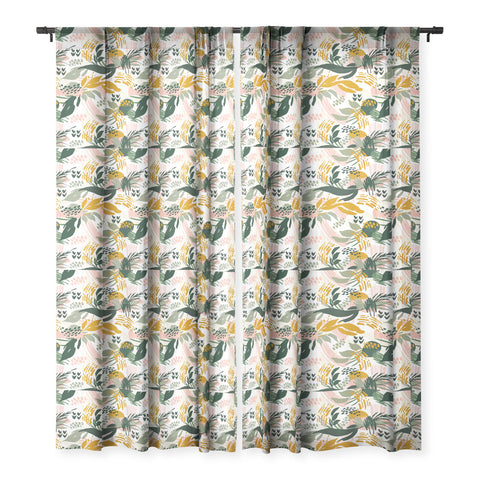 Marta Barragan Camarasa Art nature brushstrokes II Sheer Window Curtain