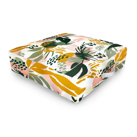 Marta Barragan Camarasa Art nature brushstrokes II Outdoor Floor Cushion