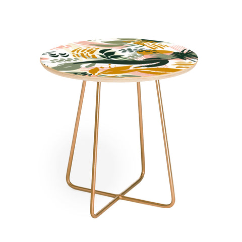 Marta Barragan Camarasa Art nature brushstrokes II Round Side Table