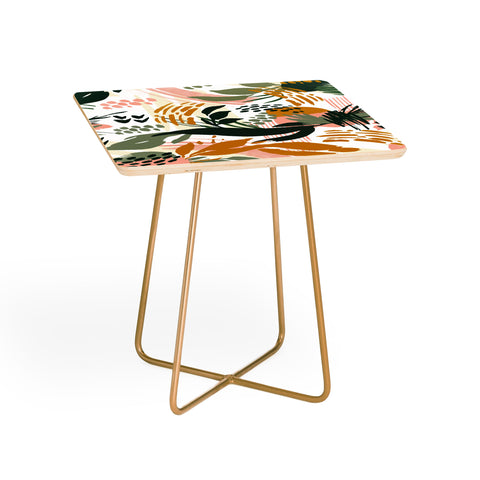 Marta Barragan Camarasa Art nature brushstrokes II Square Side Table