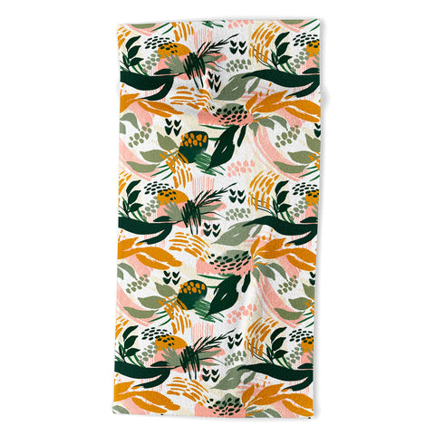 Marta Barragan Camarasa Art nature brushstrokes II Beach Towel