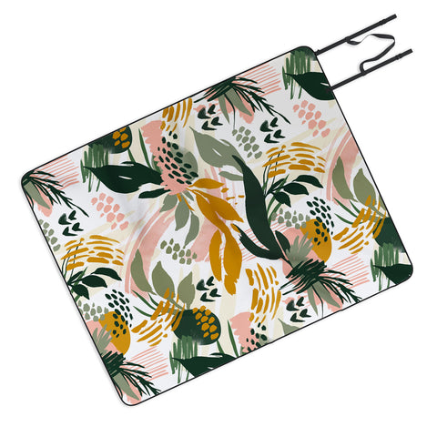 Marta Barragan Camarasa Art nature brushstrokes II Picnic Blanket