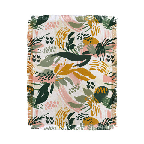 Marta Barragan Camarasa Art nature brushstrokes II Throw Blanket