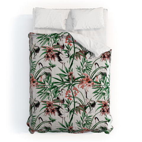 Marta Barragan Camarasa Asian birds in nature Comforter
