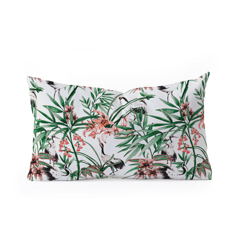 Marta Barragan Camarasa Asian birds in nature Oblong Throw Pillow
