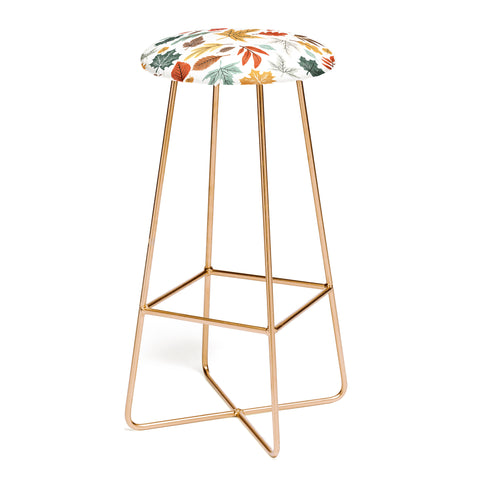 Marta Barragan Camarasa Autumn leaves fall II Bar Stool