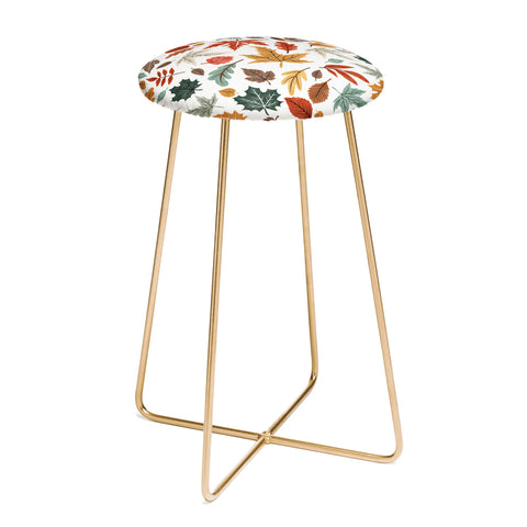 Marta Barragan Camarasa Autumn leaves fall II Counter Stool