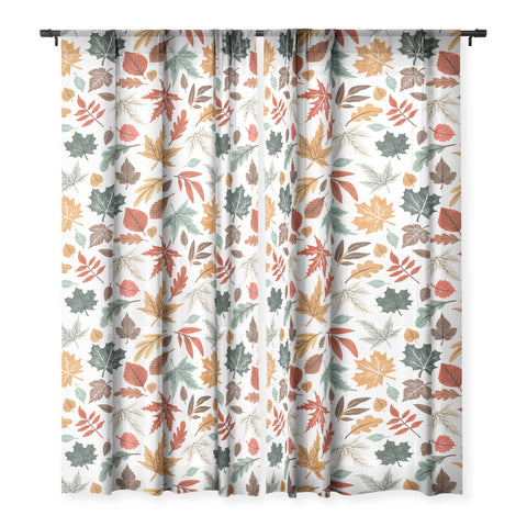 Marta Barragan Camarasa Autumn leaves fall II Sheer Non Repeat