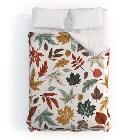 Marta Barragan Camarasa Autumn leaves fall II Duvet Cover