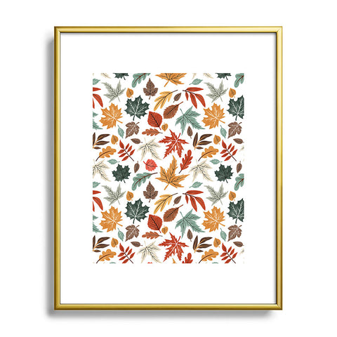 Marta Barragan Camarasa Autumn leaves fall II Metal Framed Art Print