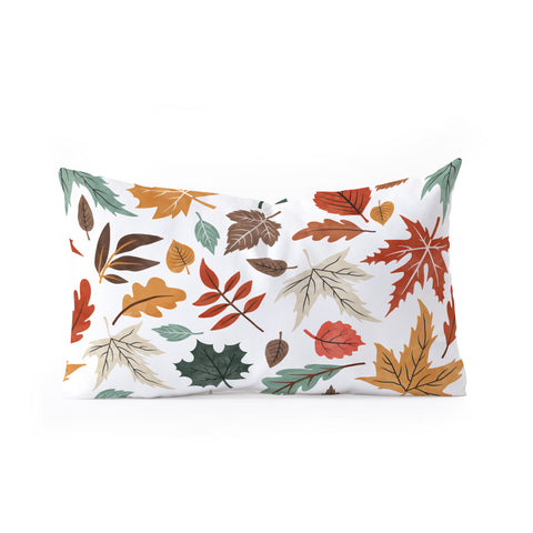 Marta Barragan Camarasa Autumn leaves fall II Oblong Throw Pillow