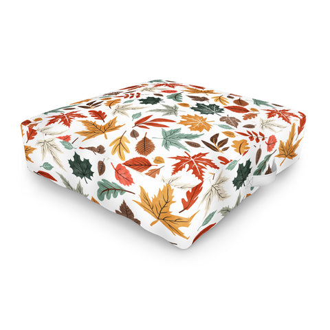 Marta Barragan Camarasa Autumn leaves fall II Outdoor Floor Cushion