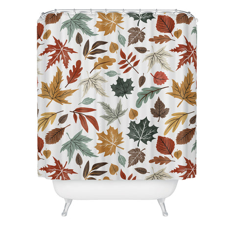 Marta Barragan Camarasa Autumn leaves fall II Shower Curtain