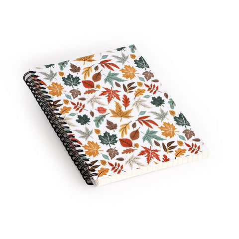 Marta Barragan Camarasa Autumn leaves fall II Spiral Notebook