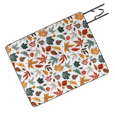 Marta Barragan Camarasa Autumn leaves fall II Picnic Blanket
