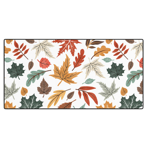 Marta Barragan Camarasa Autumn leaves fall II Desk Mat