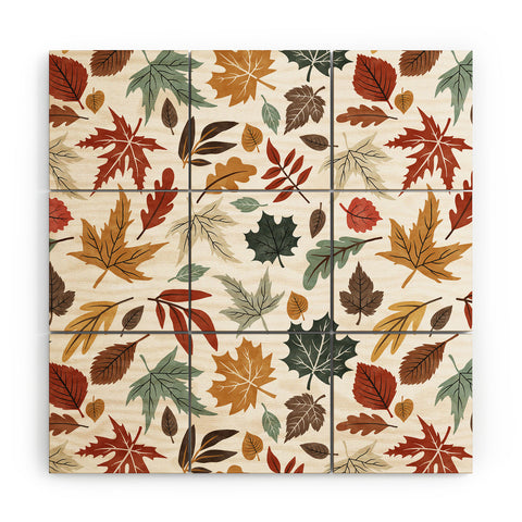 Marta Barragan Camarasa Autumn leaves fall II Wood Wall Mural