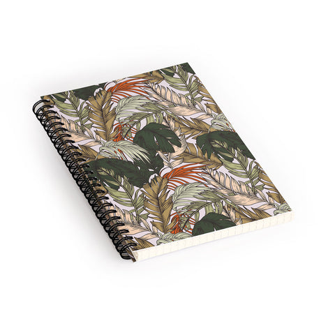 Marta Barragan Camarasa Autumn palm leaves 07 Spiral Notebook