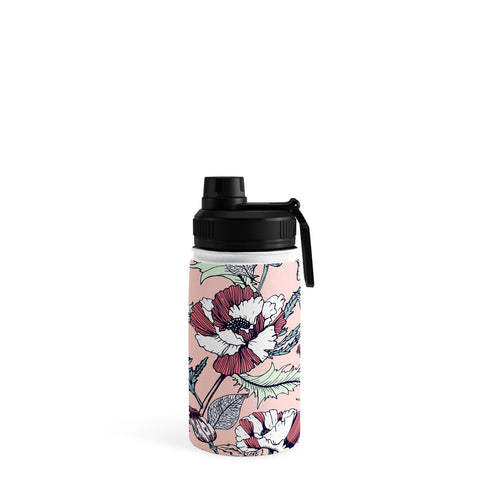 Marta Barragan Camarasa Autumnal flowering of poppies Water Bottle