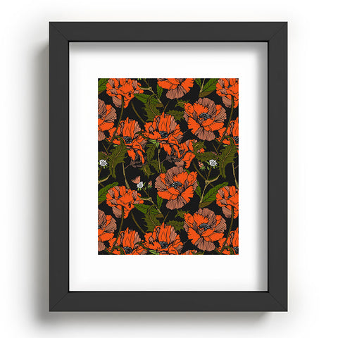 Marta Barragan Camarasa Autumnal flowering of poppies I Recessed Framing Rectangle