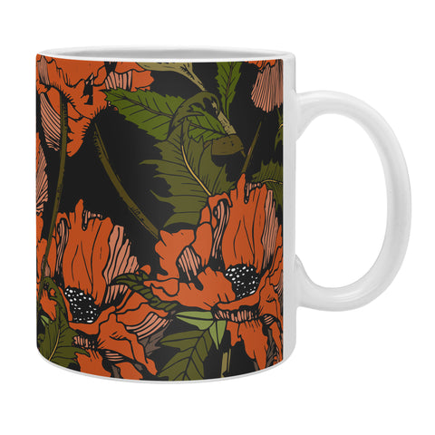 Marta Barragan Camarasa Autumnal flowering of poppies I Coffee Mug