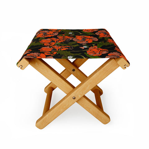 Marta Barragan Camarasa Autumnal flowering of poppies I Folding Stool