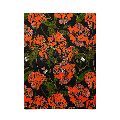 Marta Barragan Camarasa Autumnal flowering of poppies I Poster