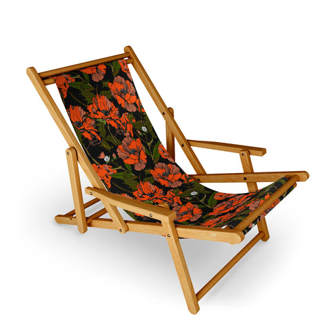 Marta Barragan Camarasa Autumnal flowering of poppies I Sling Chair