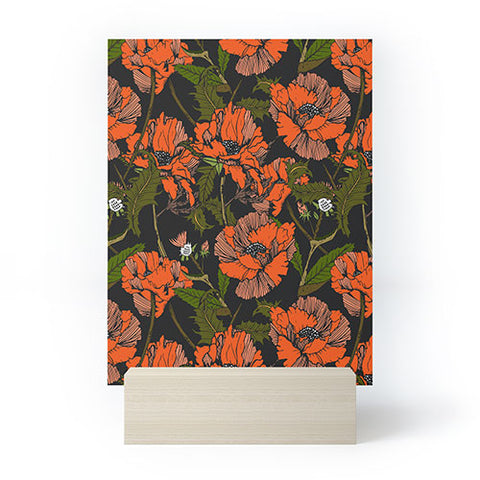 Marta Barragan Camarasa Autumnal flowering of poppies I Mini Art Print