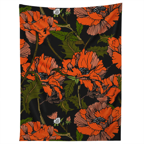 Marta Barragan Camarasa Autumnal flowering of poppies I Tapestry