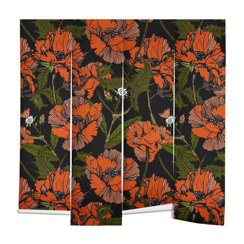 Marta Barragan Camarasa Autumnal flowering of poppies I Wall Mural