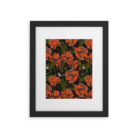 Marta Barragan Camarasa Autumnal flowering of poppies I Framed Art Print