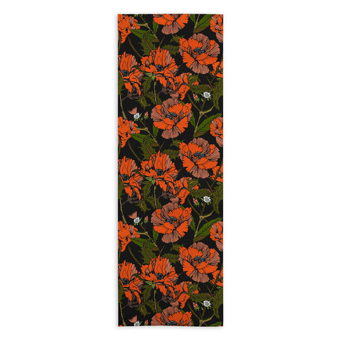 Marta Barragan Camarasa Autumnal flowering of poppies I Yoga Towel