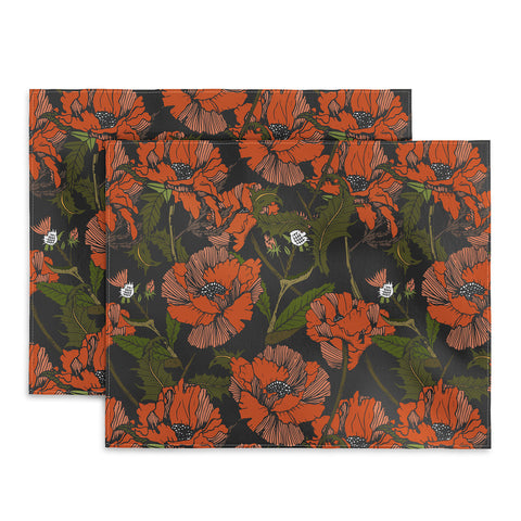 Marta Barragan Camarasa Autumnal flowering of poppies I Placemat