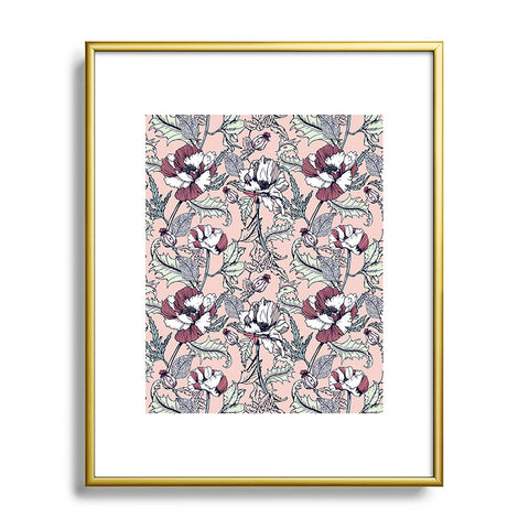 Marta Barragan Camarasa Autumnal flowering of poppies Metal Framed Art Print