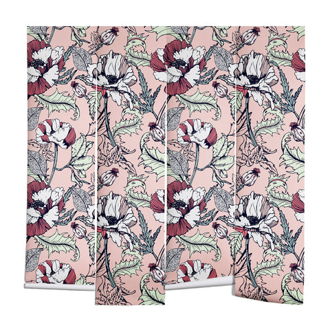 Marta Barragan Camarasa Autumnal flowering of poppies Wall Mural