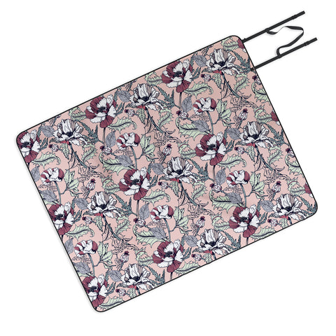 Marta Barragan Camarasa Autumnal flowering of poppies Picnic Blanket