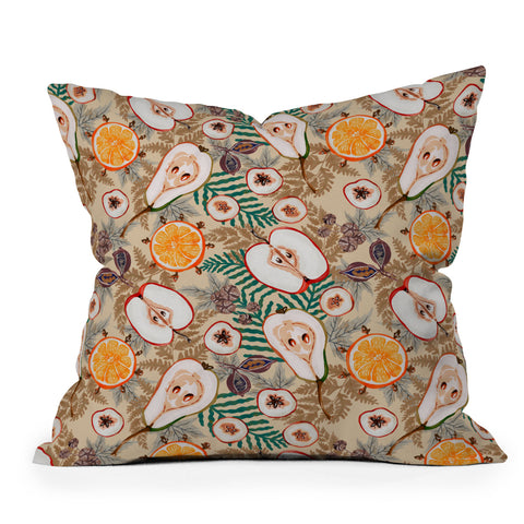 Marta Barragan Camarasa Autumnal pattern 22 Throw Pillow