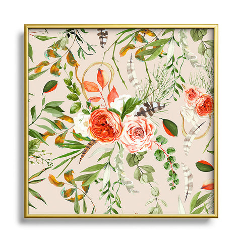 Marta Barragan Camarasa Ayiana meadow Square Metal Framed Art Print