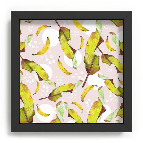 Marta Barragan Camarasa Banana leaf and bananas Recessed Framing Square