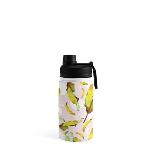 Marta Barragan Camarasa Banana leaf and bananas Water Bottle