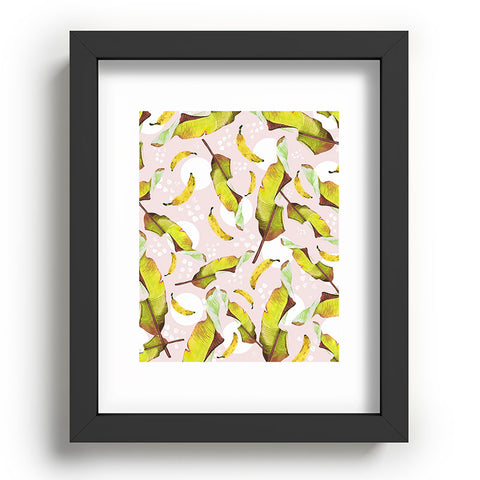 Marta Barragan Camarasa Banana leaf and bananas Recessed Framing Rectangle