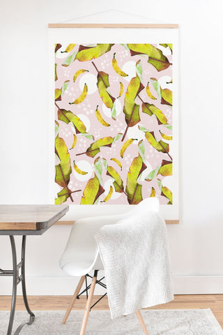 Marta Barragan Camarasa Banana leaf and bananas Art Print And Hanger