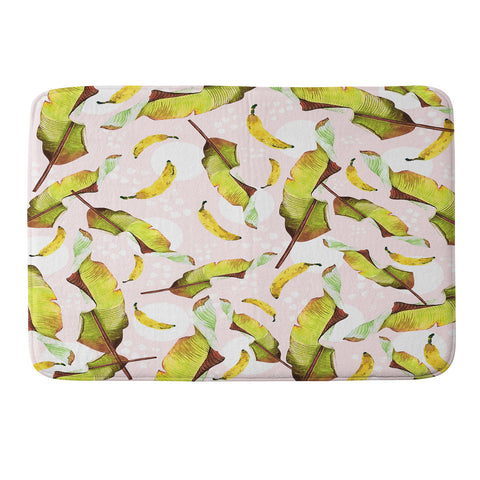 Marta Barragan Camarasa Banana leaf and bananas Memory Foam Bath Mat