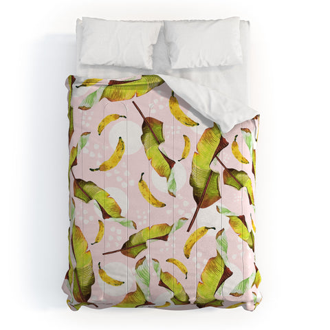 Marta Barragan Camarasa Banana leaf and bananas Comforter