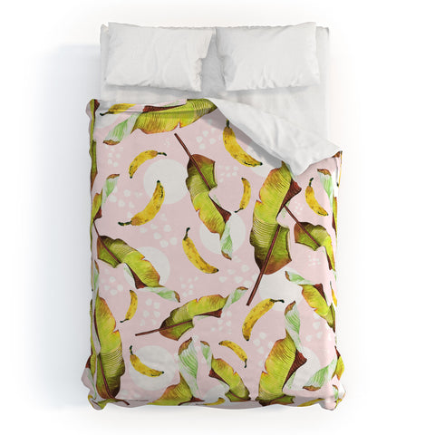 Marta Barragan Camarasa Banana leaf and bananas Duvet Cover