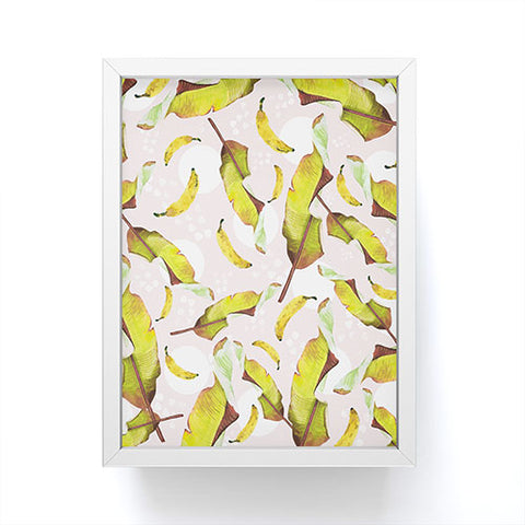 Marta Barragan Camarasa Banana leaf and bananas Framed Mini Art Print