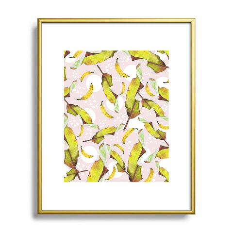 Marta Barragan Camarasa Banana leaf and bananas Metal Framed Art Print